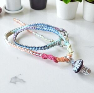 Hand Crafted Multicolor Necklace with Mushroom Pendant